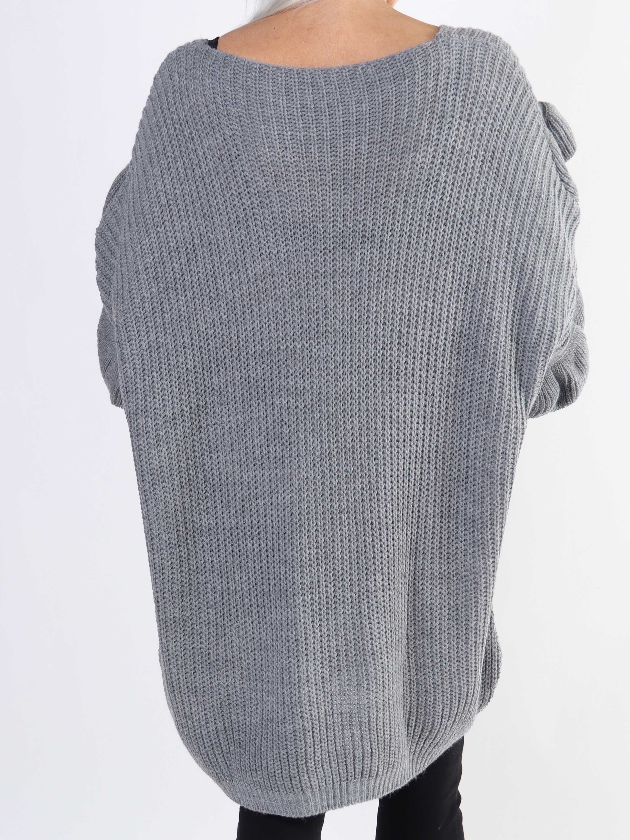 Ellis Dress - Snygg plus size stickad klänning med fina volangdetaljer